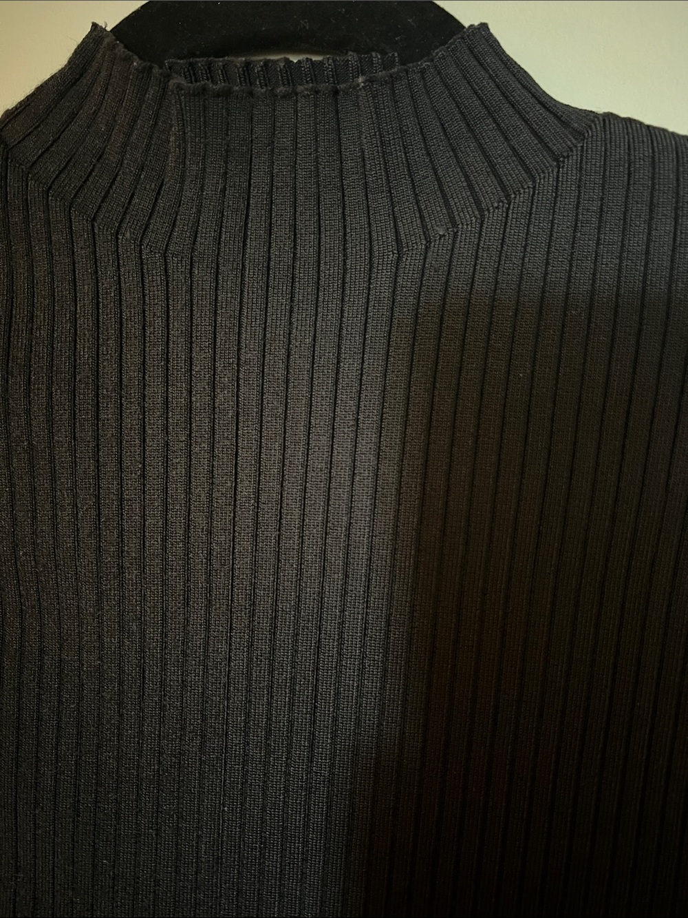 Zara Black Ribbed Short-Sleeve Turtleneck Sweater M - Picture 5 of 7